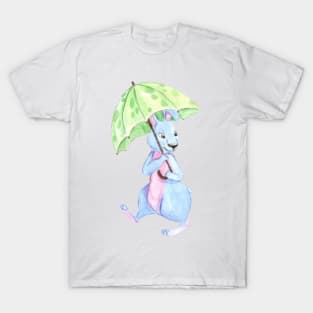 Rabbit With Umbrella T-Shirt